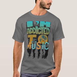 私は音楽に溺れている Tシャツ
