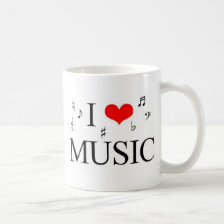 私は音楽を愛します コーヒーマグカップ
