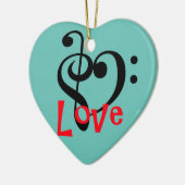 私は音楽を愛します セラミックオーナメント (左)