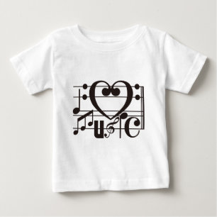 私は音楽を愛します ベビーTシャツ