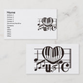 私は音楽を愛します 名刺 (正面/裏面)