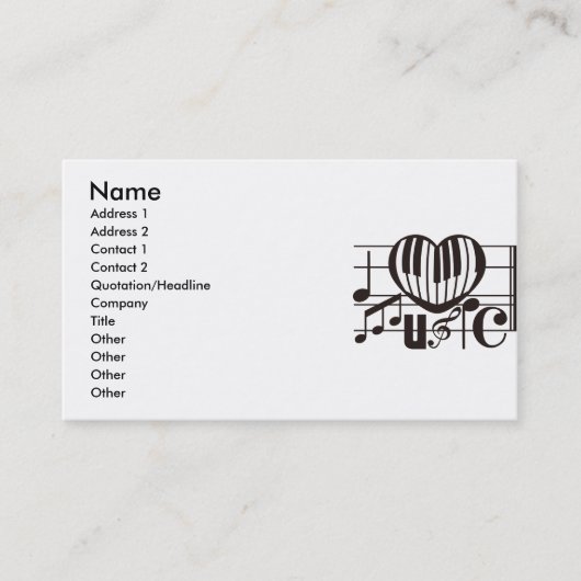 私は音楽を愛します 名刺 (正面)