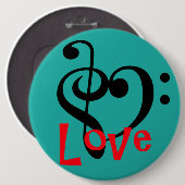 私は音楽を愛します 缶バッジ (正面&裏面)