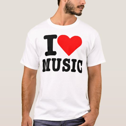 私は音楽を愛します Tシャツ (正面)