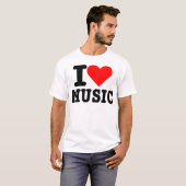 私は音楽を愛します Tシャツ (正面フル)