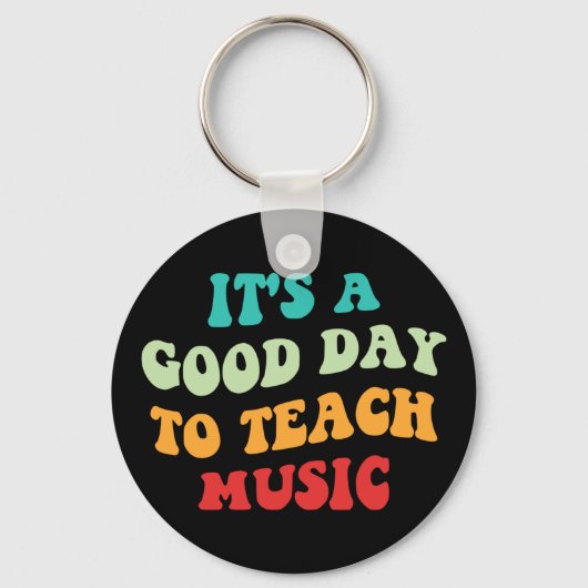 私は音楽を楽しむのに良教えい日だ キーホルダー (正面)