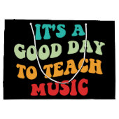 私は音楽を楽しむのに良教えい日だ ラージペーパーバッグ (裏面)