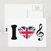 私は音楽アートデザイン ポストカード (正面/裏面)