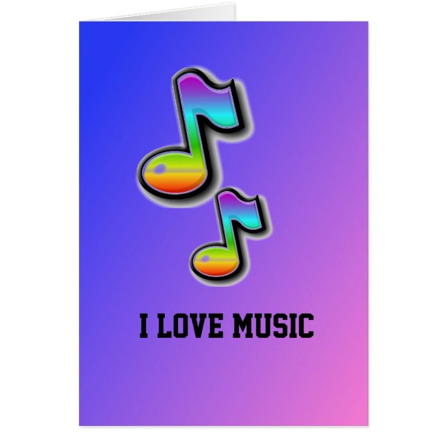 私は音楽カードを愛します (正面)