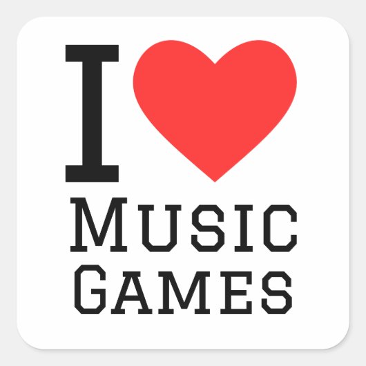私は音楽ゲームが大好きだ スクエアシール (正面)