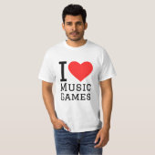私は音楽ゲームが大好きだ Tシャツ (正面フル)