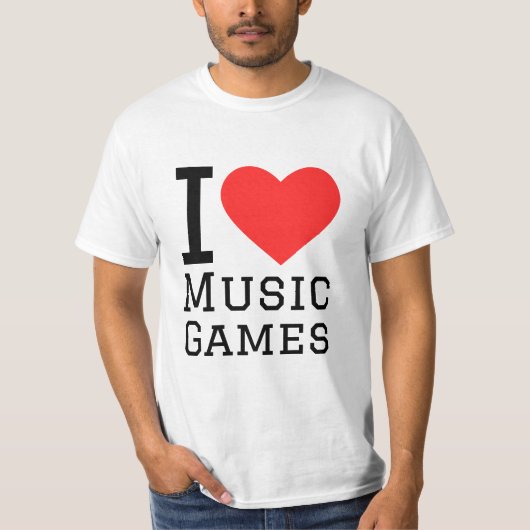 私は音楽ゲームが大好きだ Tシャツ (正面)