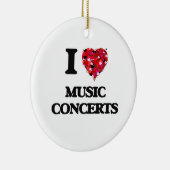私は音楽コンサートを愛します セラミックオーナメント (右)