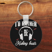 私は音楽プロデューサーのビートを作りたい キーホルダー (正面)