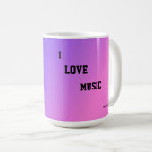 私は音楽マグが大好き コーヒーマグカップ (正面右)