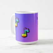 私は音楽マグが大好き コーヒーマグカップ (正面左)