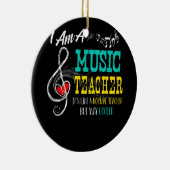私は音楽先生で普通の先生 セラミックオーナメント (右)