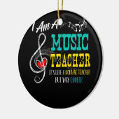 私は音楽先生で普通の先生 セラミックオーナメント (左)