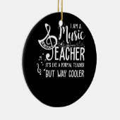 私は音楽先生で普通の先生 セラミックオーナメント (右)