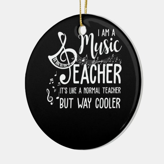 私は音楽先生で普通の先生 セラミックオーナメント (左)
