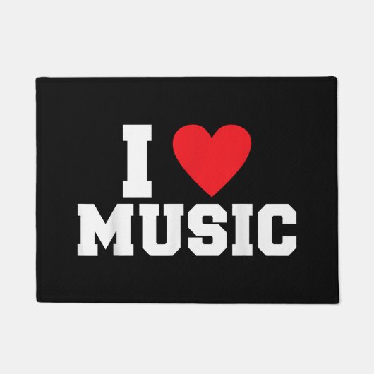 私は音楽好きが大好き ドアマット (正面)