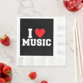 私は音楽好きが大好き 縁ありランチョンナプキン (インサイチュ)