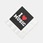 私は音楽好きが大好き 縁ありランチョンナプキン (角)