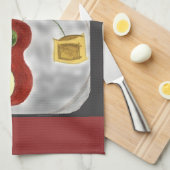 私は音楽抽象芸術楽器キッチンタオルが大好き キッチンタオル (四つ折り)