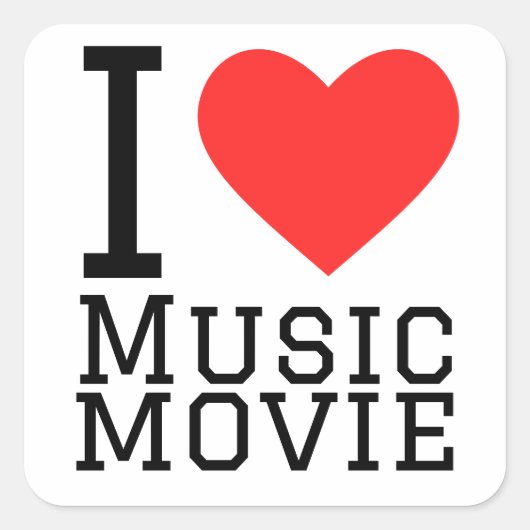 私は音楽映画が大好きだ スクエアシール (正面)