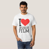 私は音楽映画が大好きだ Tシャツ (正面フル)