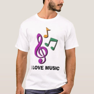 私は音楽Tシャツを愛します Tシャツ