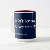 "私は頭が切れるな"おもしろいで豊富な子供言うだったことを知りませんでした ツートーンマグカップ (正面左)