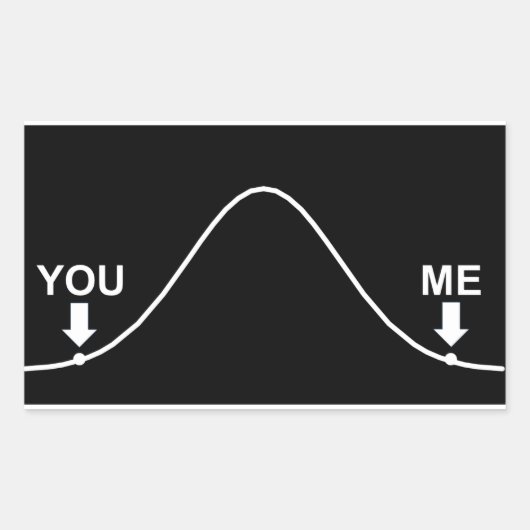 私は頭が切れる 長方形シール (正面)