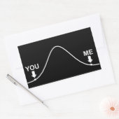 私は頭が切れる 長方形シール (封筒)