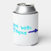 私は頭が悪い |手ミニマル引き手書 缶クーラー (缶裏面)