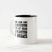 私は頭の中で聞あるように見える ツートーンマグカップ (正面左)