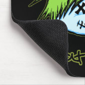 "私は頭脳"の男のゾンビは食べます(暗い背景で) マウスパッド (コーナー)