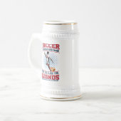 私は頭遊のビアスタインでサッカーをする ビールジョッキ (正面左)