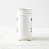 私は頭遊のビアスタインでサッカーをする ビールジョッキ (中央)