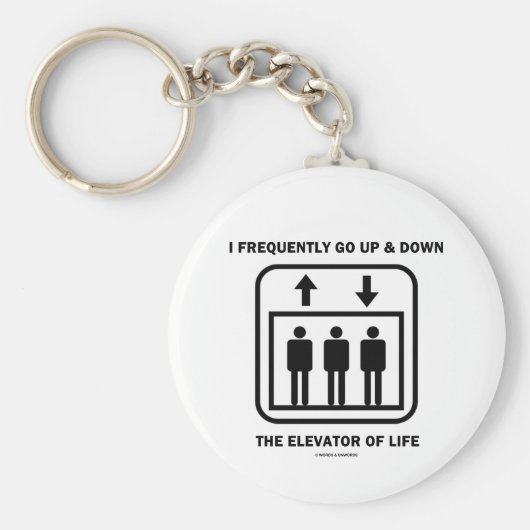 私は頻繁にエレベーターを上下する キーホルダー (正面)