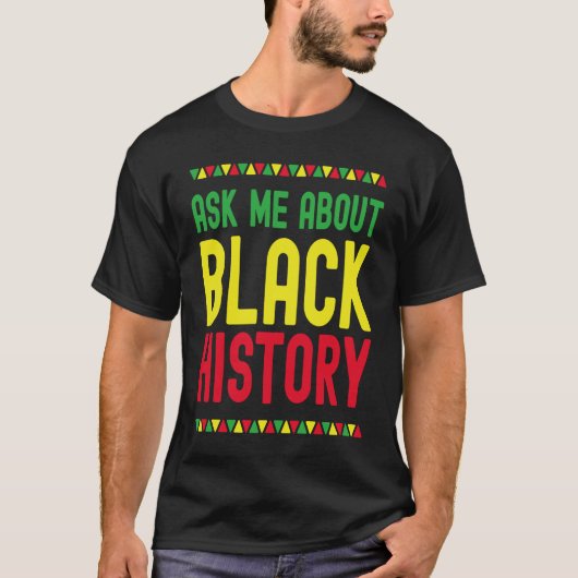 私は頼アフロの黒い歴史について Tシャツ (正面)