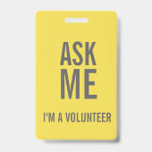 私は頼ボランティだ バッジ (裏面)