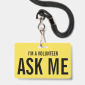 私は頼ボランティだ バッジ (正面（ネックストラップ付）)