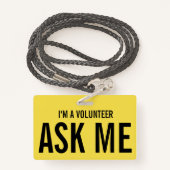 私は頼ボランティだ バッジ (裏面ランヤード)