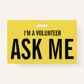 私は頼ボランティだ バッジ (正面)