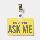 私は頼ボランティだ バッジ (裏面 （クリップ付）)