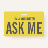 私は頼ボランティだ バッジ (正面)