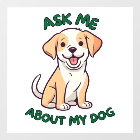 私は頼犬の窓が引っかかっている ウィンドウサイン (シート)