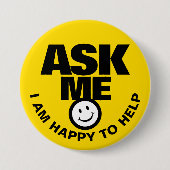 私は頼黄色の黒いバ救済ッドが嬉しい 缶バッジ (正面)