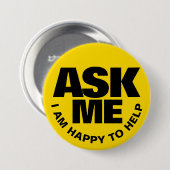 私は頼黄色の黒いバ救済ッドが嬉しい 缶バッジ (正面&裏面)